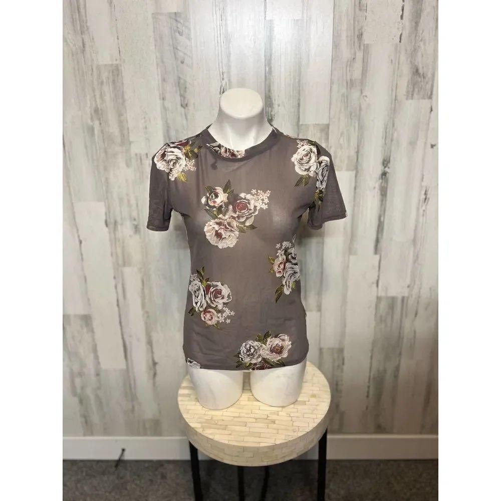 Mesh floral top